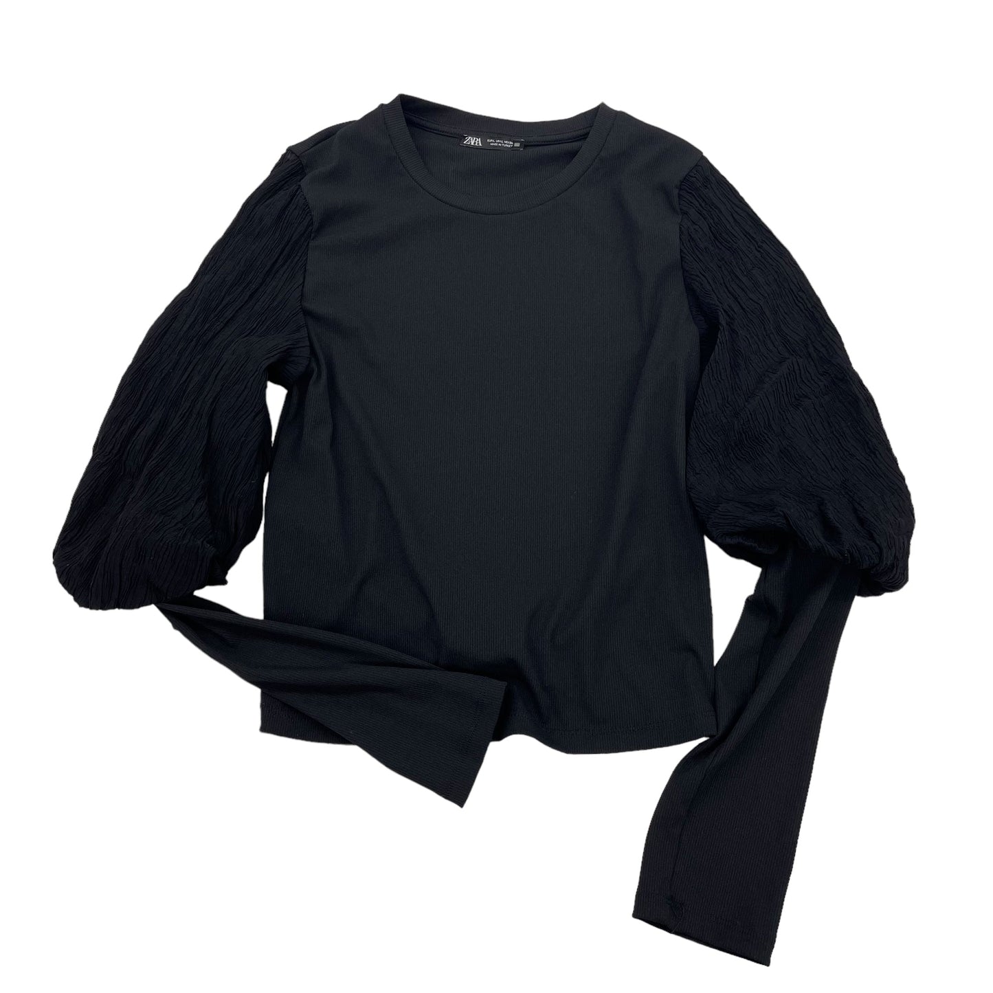 BLACK ZARA TOP LS, Size L