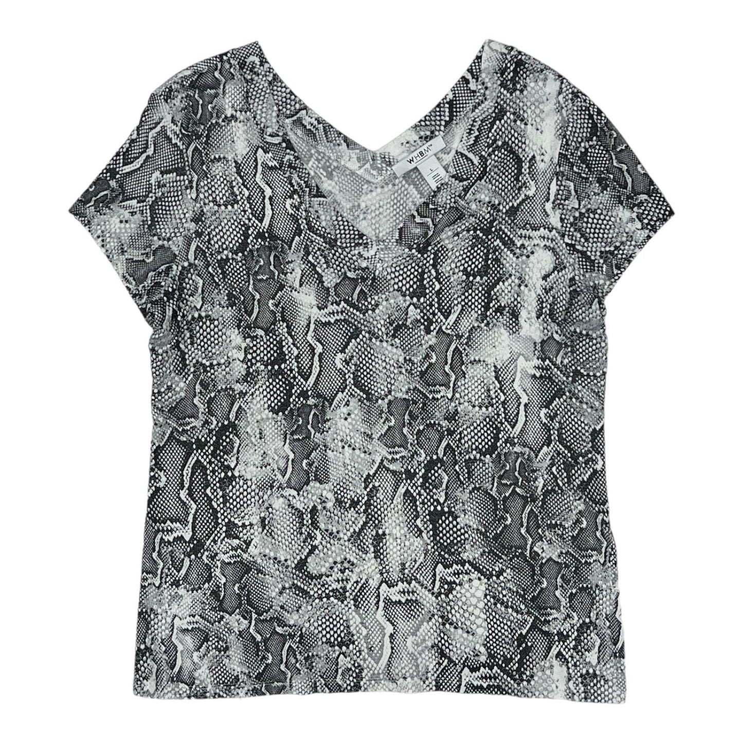 GREY TOP SS by WHITE HOUSE BLACK MARKET Size:L