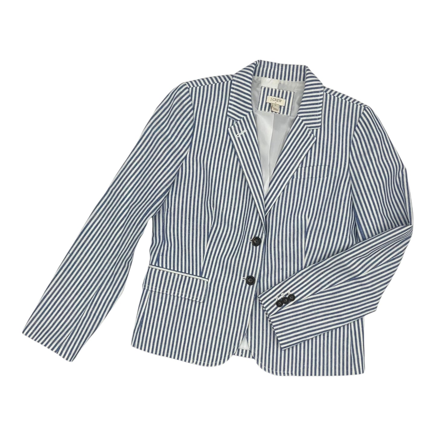 Blazer By J. Crew In Blue & White, Size:M