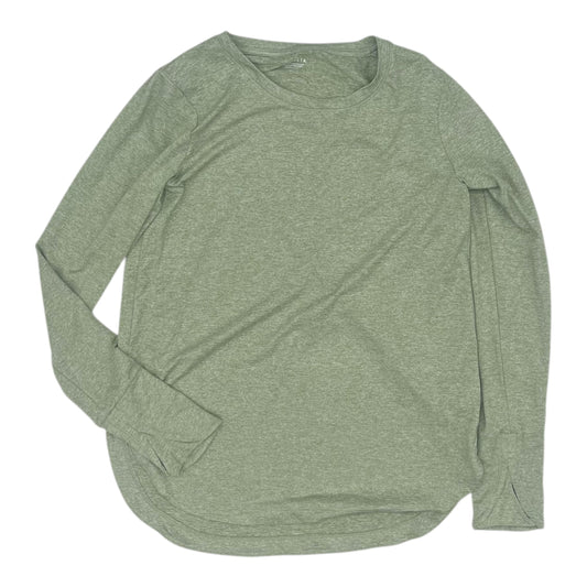 Athletic Top Ls Collar By Athleta In Green, Size:M