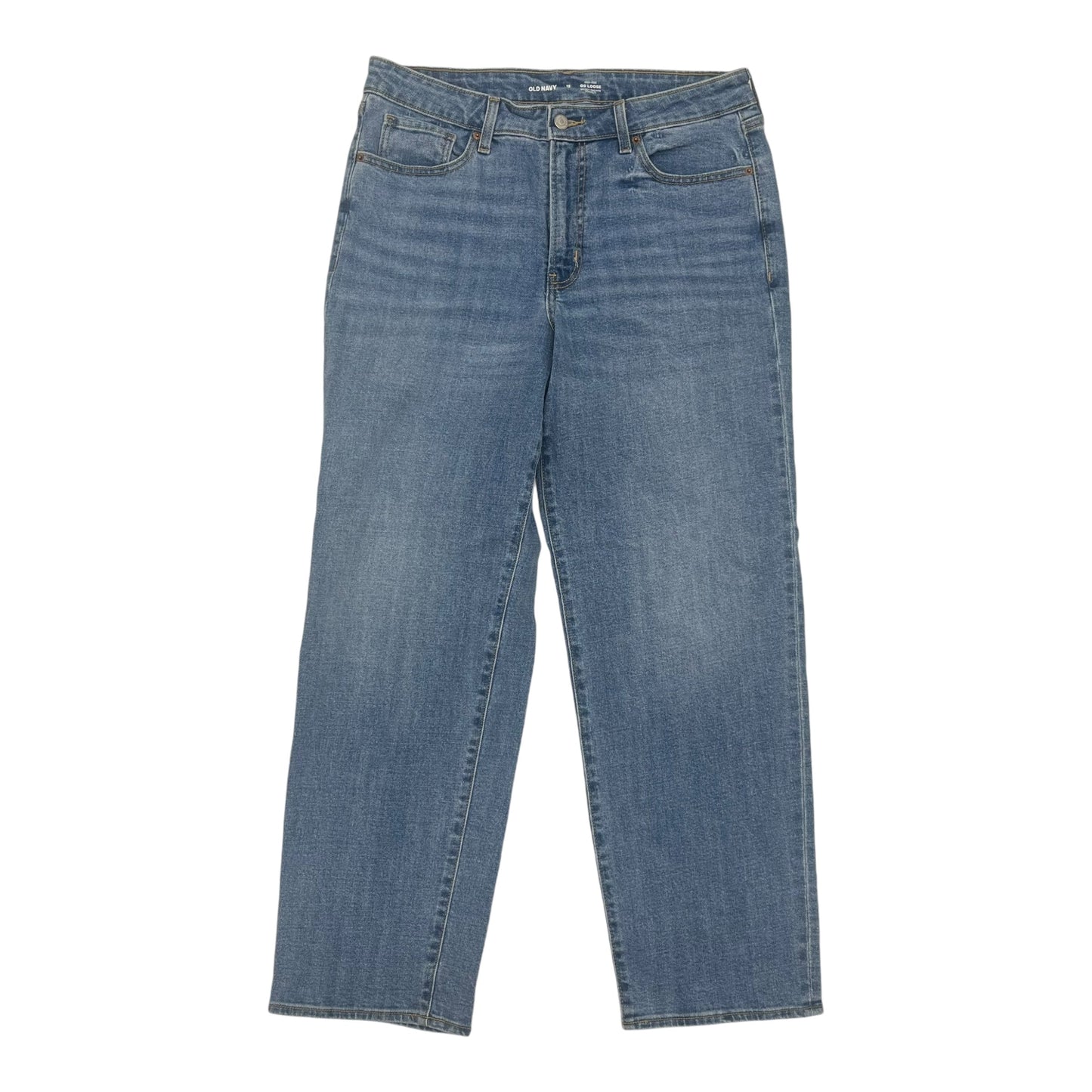 Jeans Straight By Old Navy In Blue Denim, Size:12