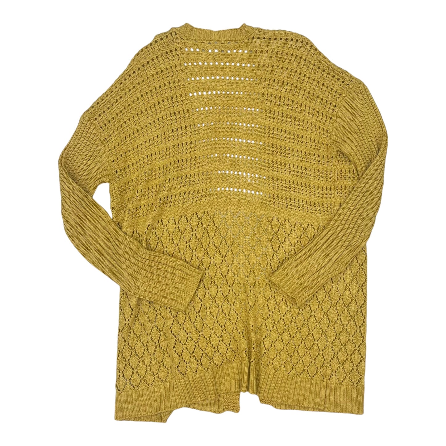 Sweater Cardigan By Marled In Yellow, Size:L