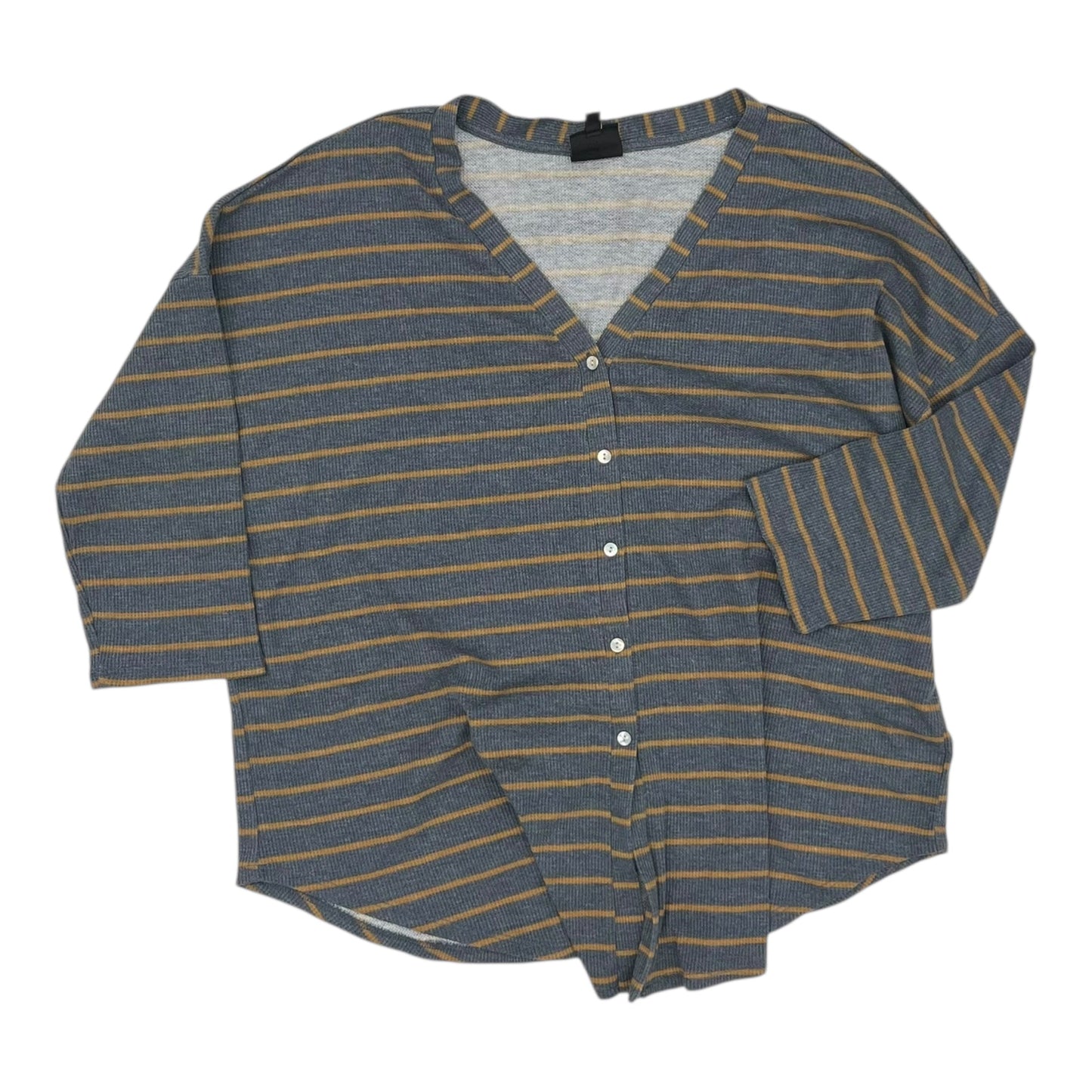 Top 3/4 Sleeve By Bobeau In Grey, Size:M