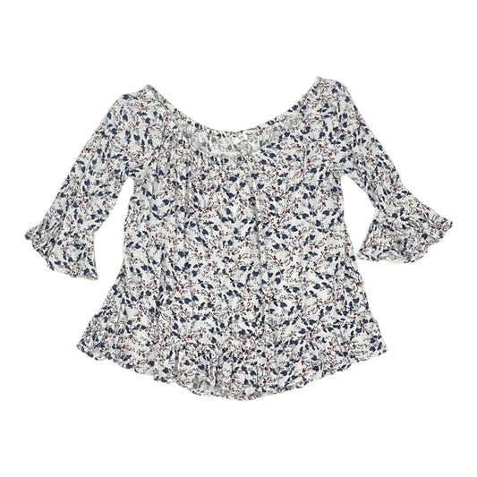 Top 3/4 Sleeve By Beachlunchlounge In Blue & Red & White, Size:Xl