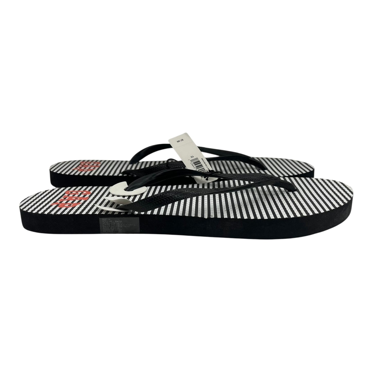 Sandals Flip Flops By Gap In Striped Pattern, Size:10