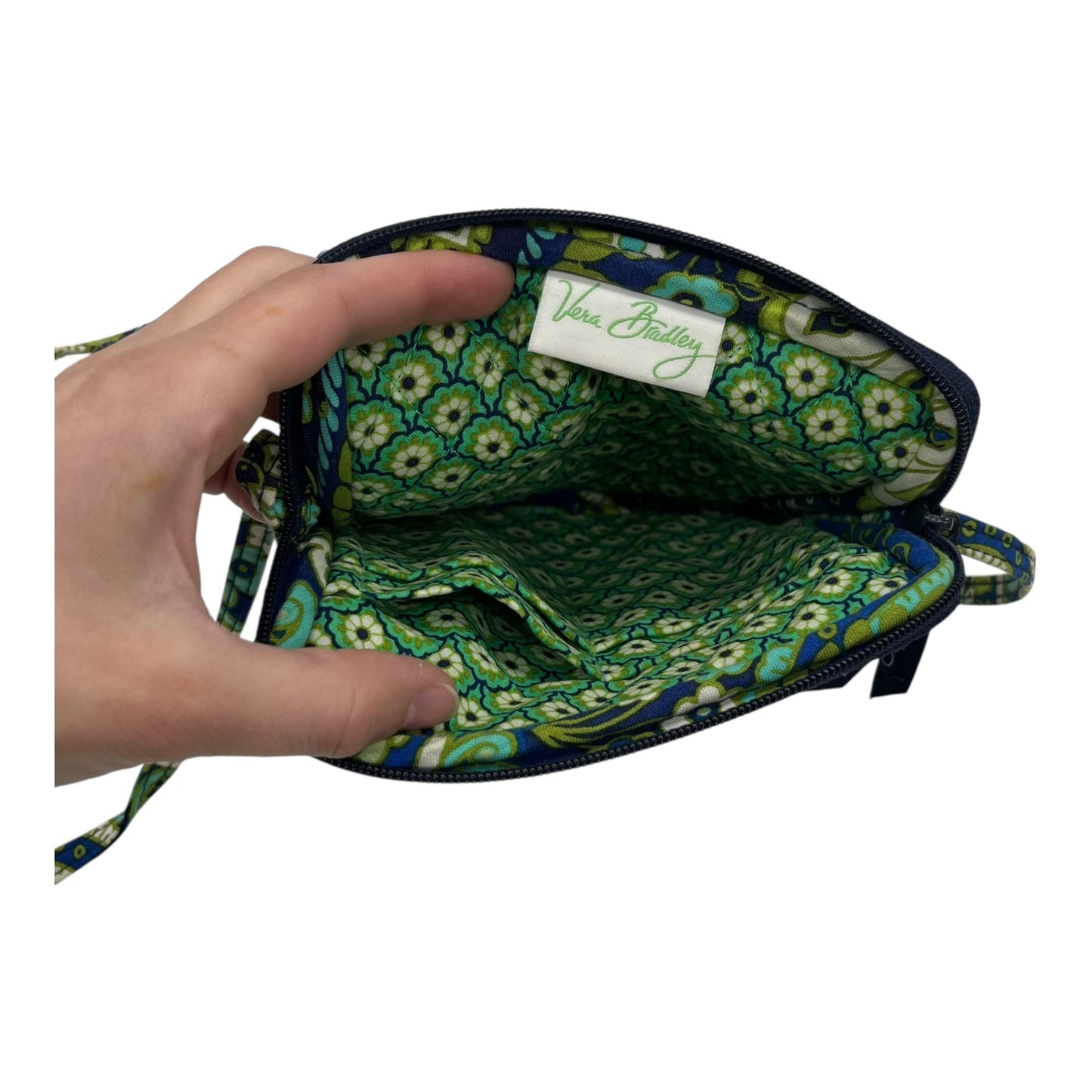 Crossbody By Vera Bradley In Blue & Green, Size:Medium