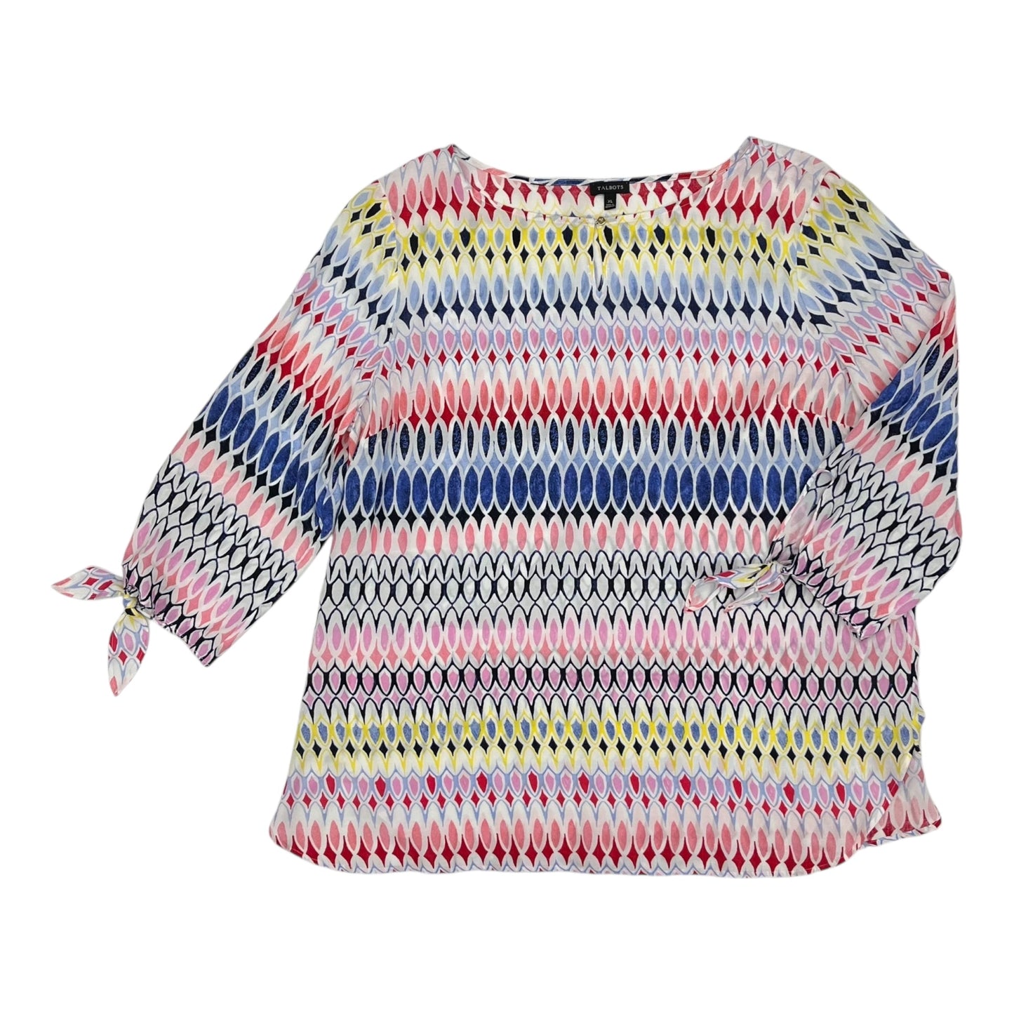 Top 3/4 Sleeve By Talbots In Multi, Size:XL