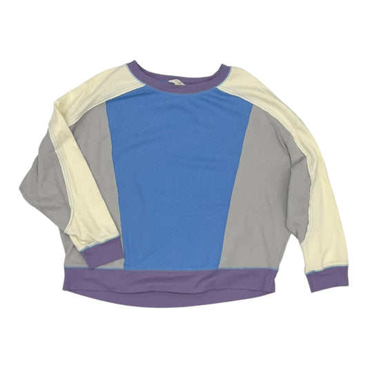 Sweatshirt Crewneck By Easel In Blue & Cream, Size:S