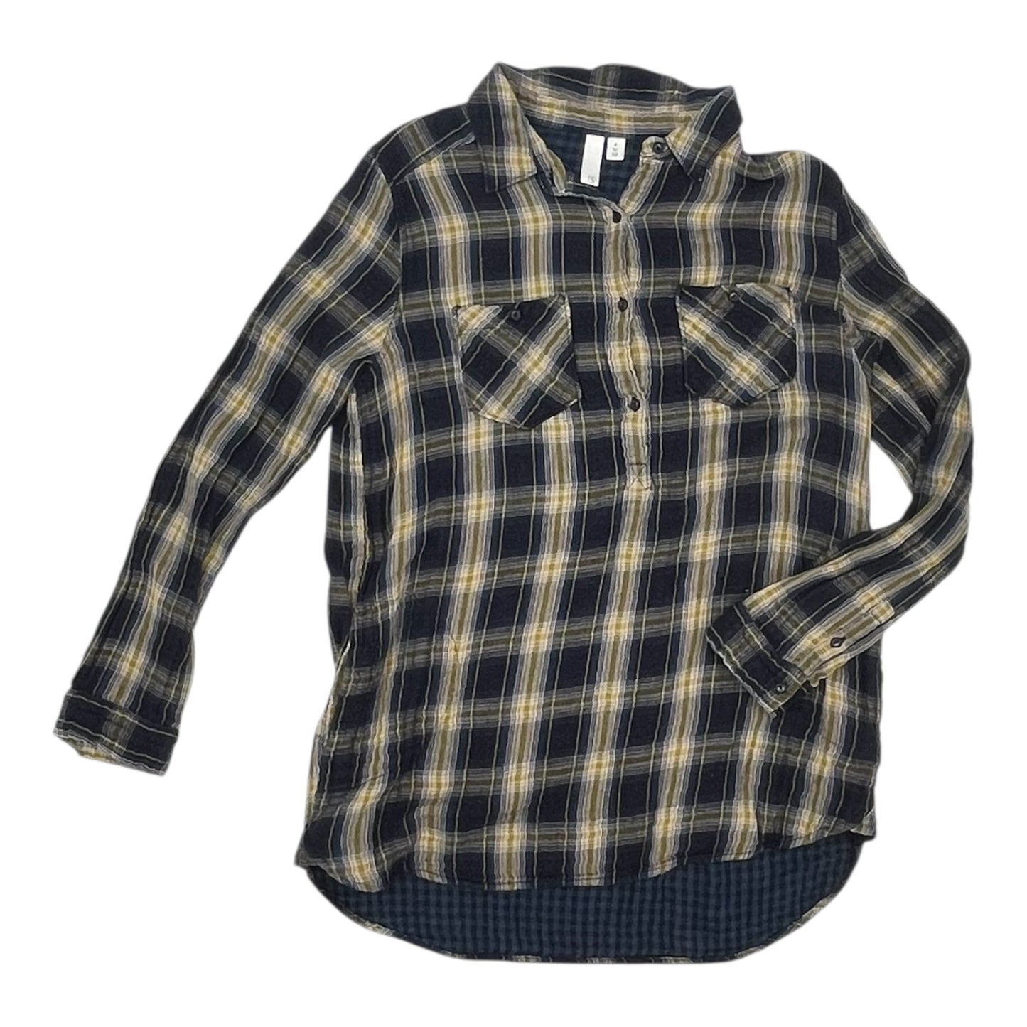 Top Ls By Bp In Plaid Pattern, Size:M