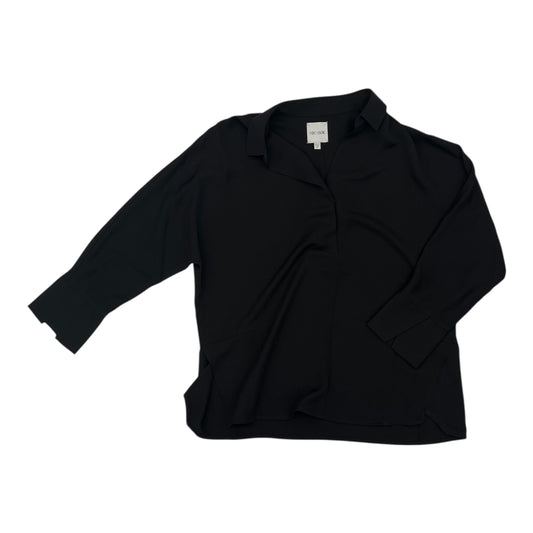 Blouse Ls By Nic + Zoe In Black, Size:S