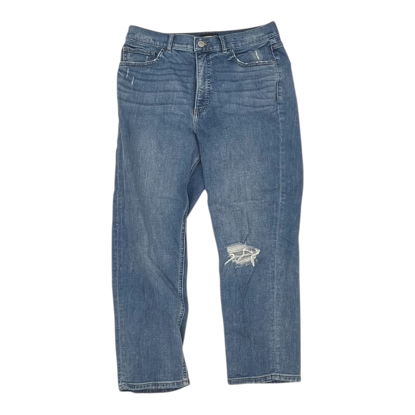 Jeans Straight By Express In Blue Denim, Size:12