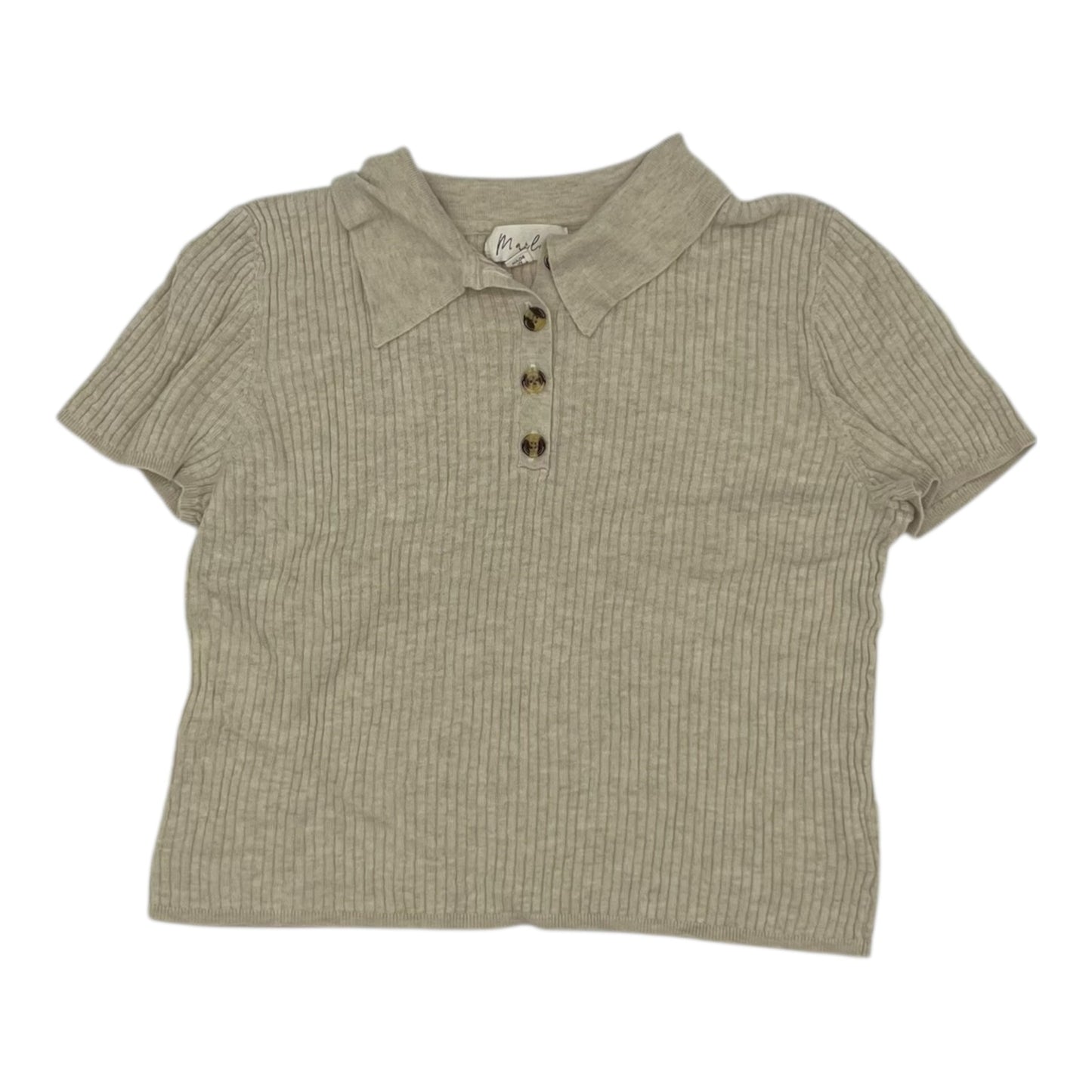 Sweater Ss By Clothes Mentor In Tan, Size:Xl