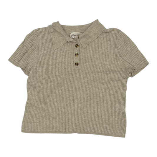 Sweater Ss By Clothes Mentor In Tan, Size:Xl