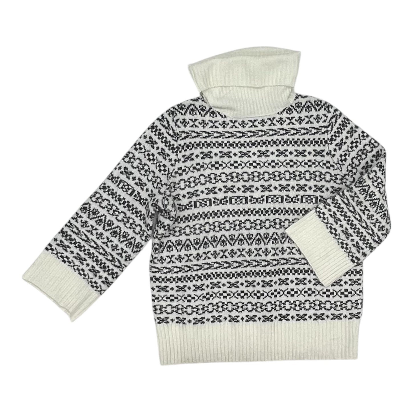 Sweater By Ann Taylor In Black & Cream, Size:Mp