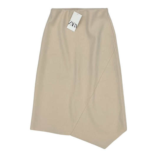Skirt Midi By Zara In Tan, Size:M