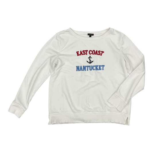 Sweatshirt Crewneck By Talbots In White, Size:M