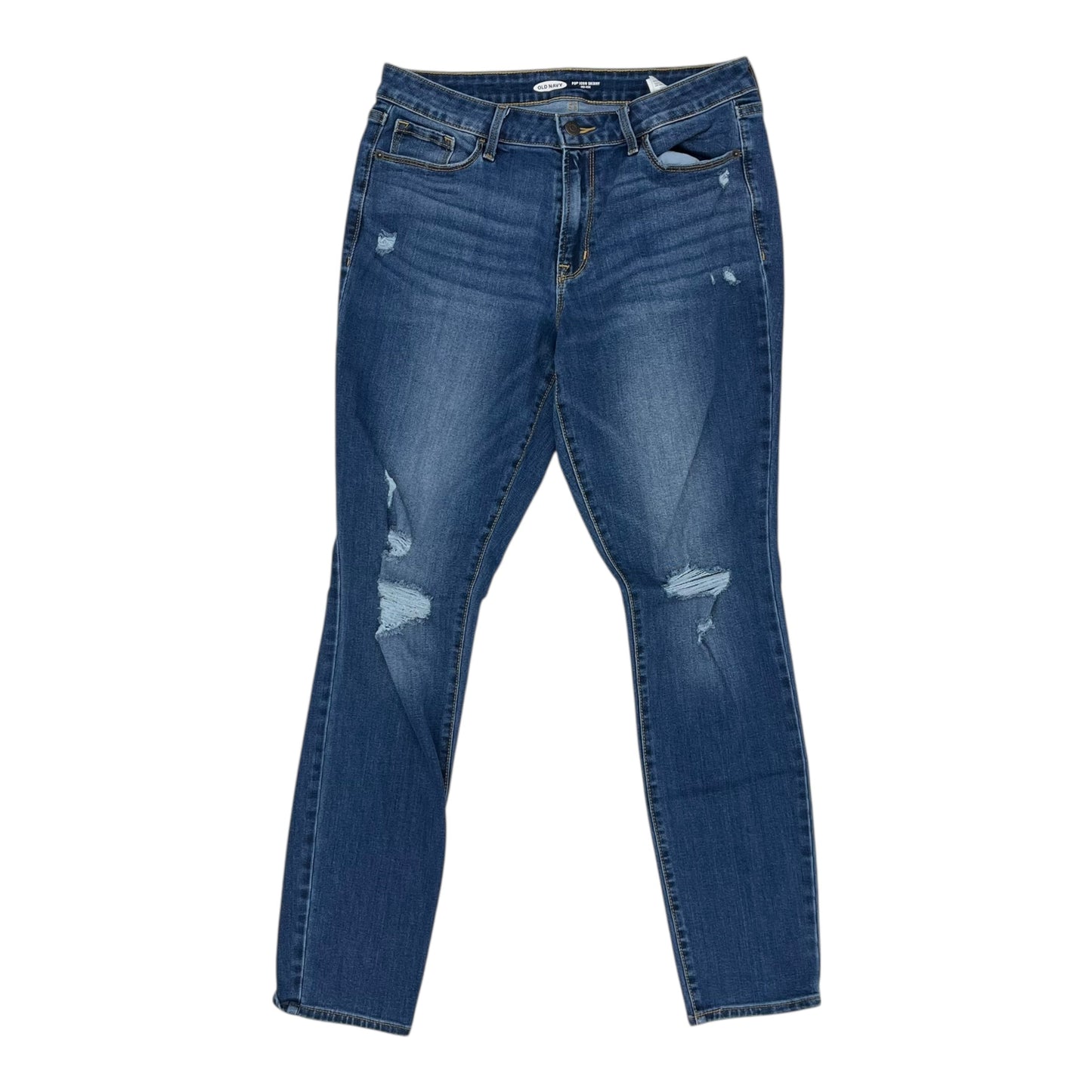 Jeans Skinny By Old Navy In Blue Denim, Size:10L