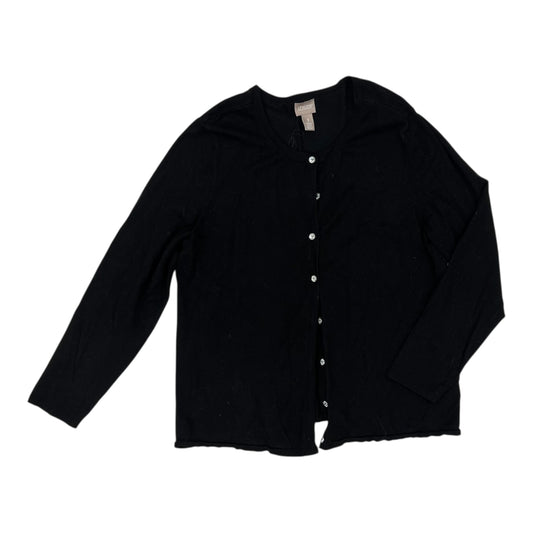 Sweater Cardigan By Chicos In Black, Size:Xl
