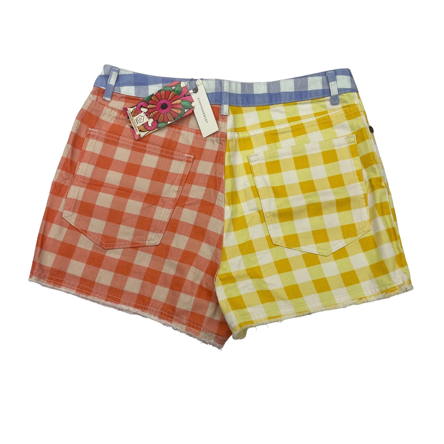 RED & YELLOW ANTHROPOLOGIE SHORTS, Size L