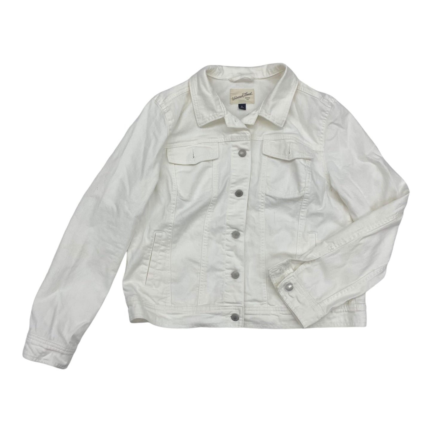 Jacket Denim By Universal Thread In White Denim, Size:Xl