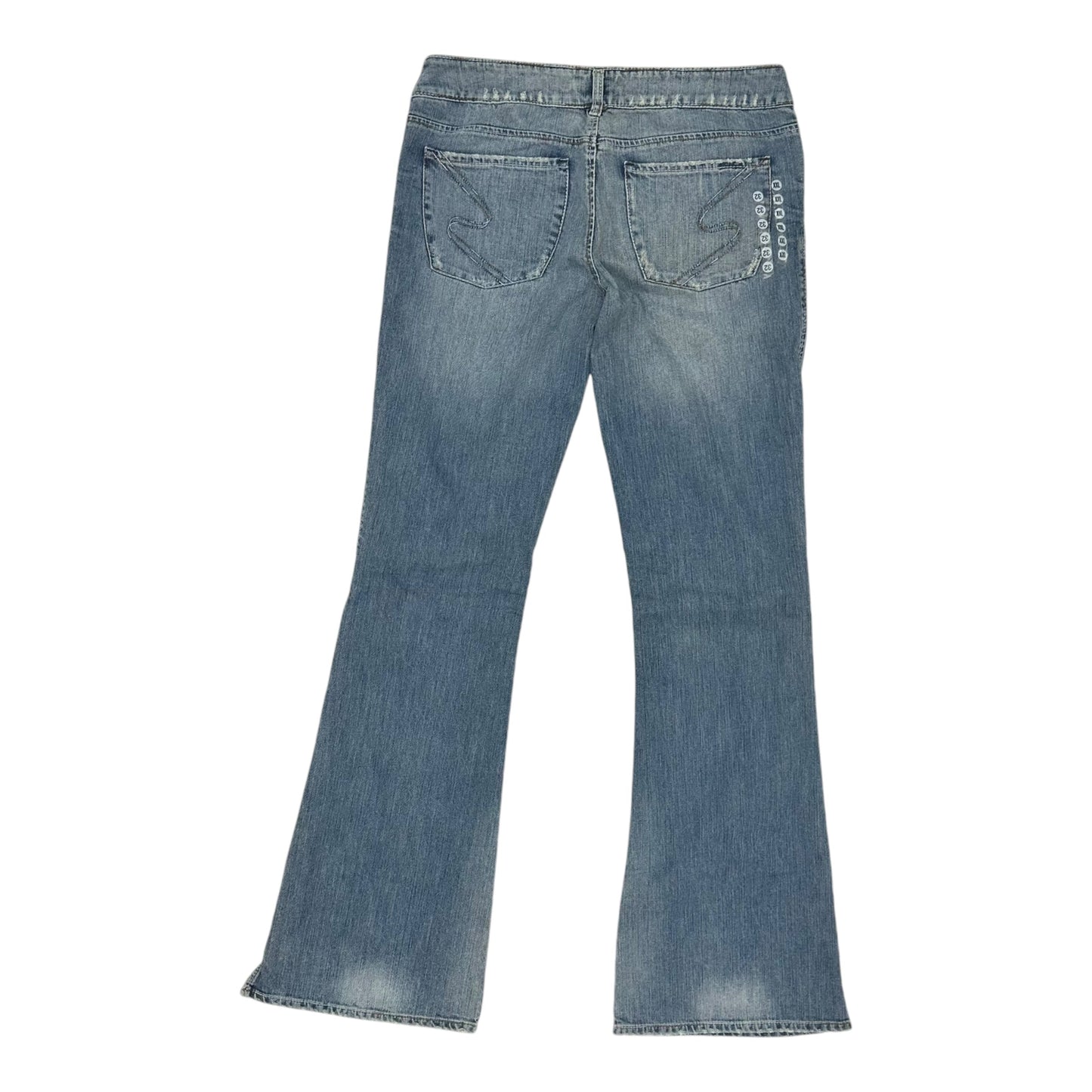 Jeans Boot Cut By Silver In Blue Denim, Size:14