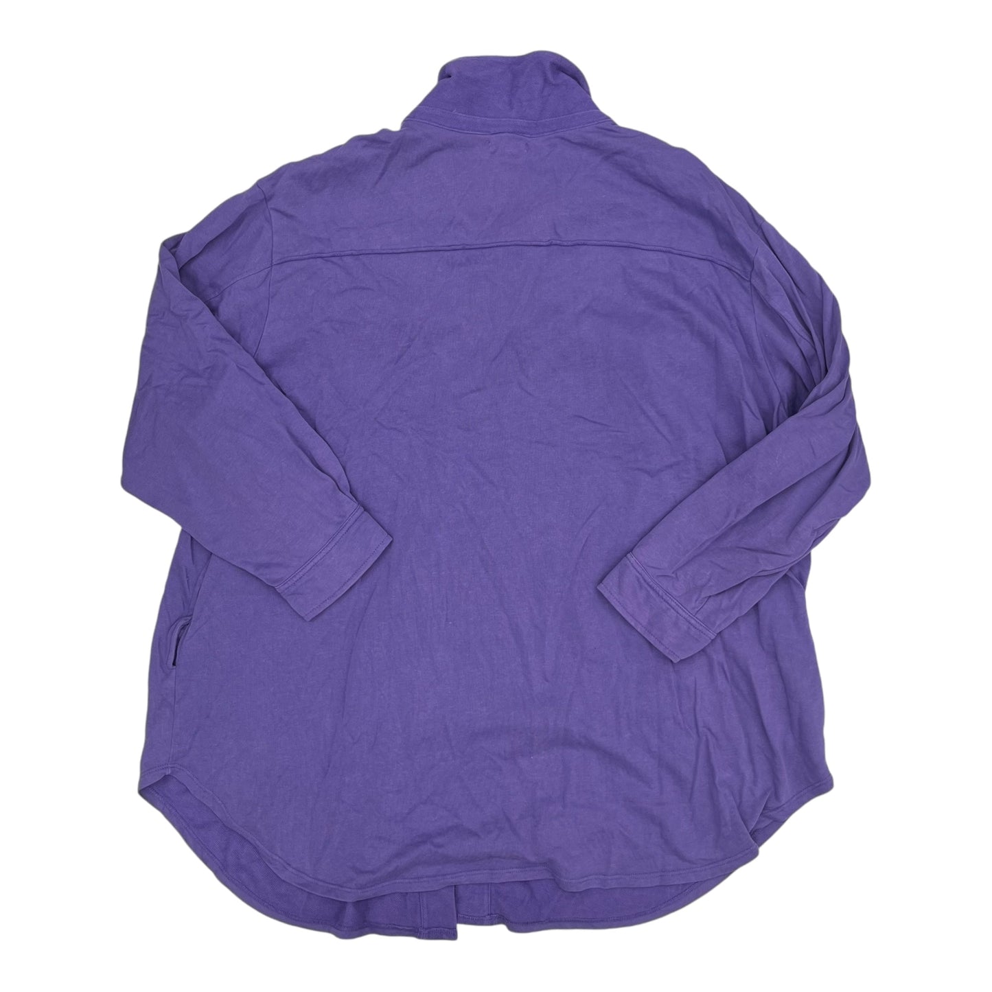 Jacket Shirt By Maurices In Purple, Size:3X