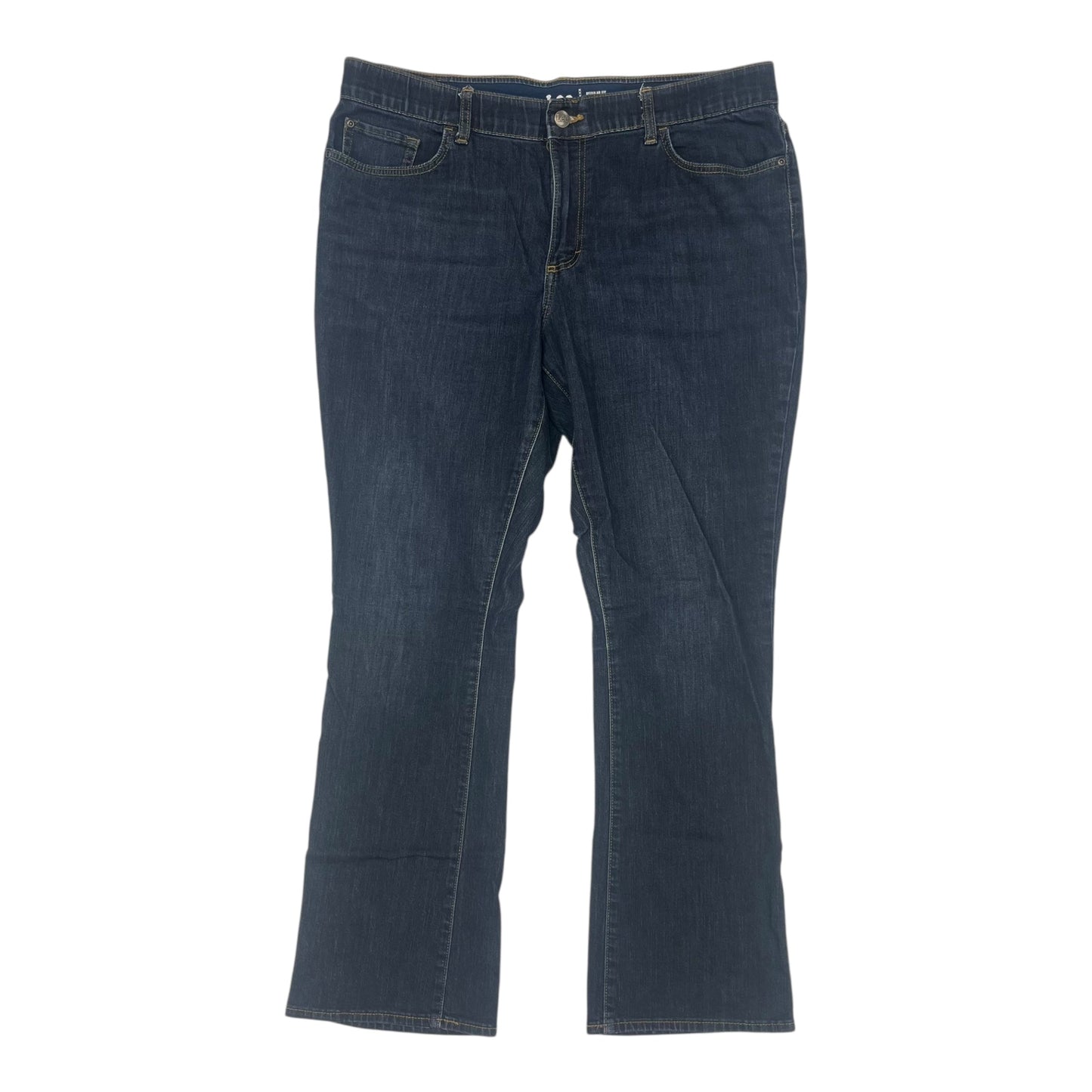 Jeans Boot Cut By Lee In Blue Denim, Size:16