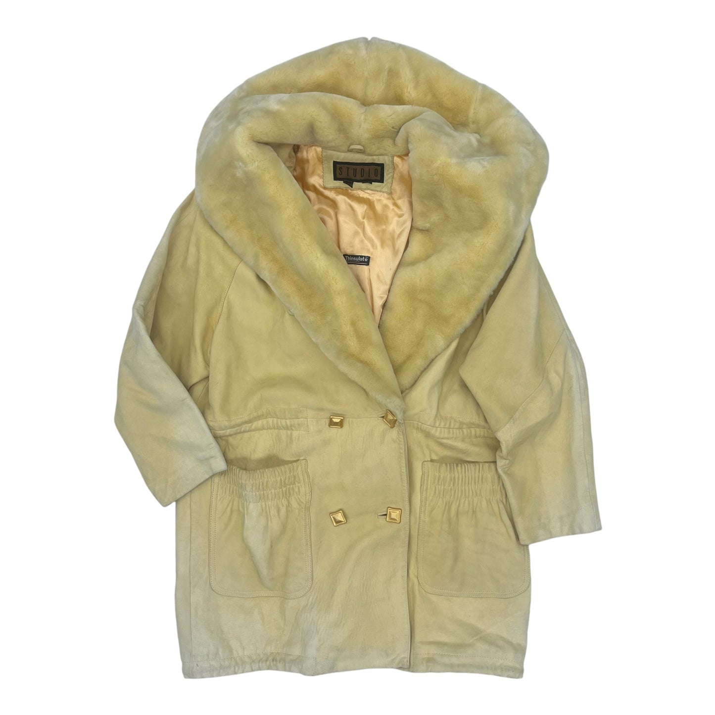 Coat Leather By Studio In Yellow, Size:M