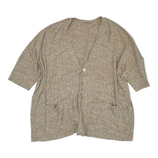 Cardigan By Pure Jill In Tan, Size:Xl