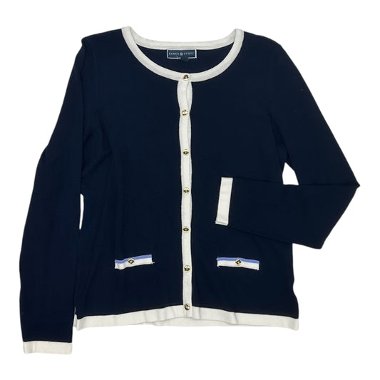 Cardigan By Karen Scott In Navy, Size:L