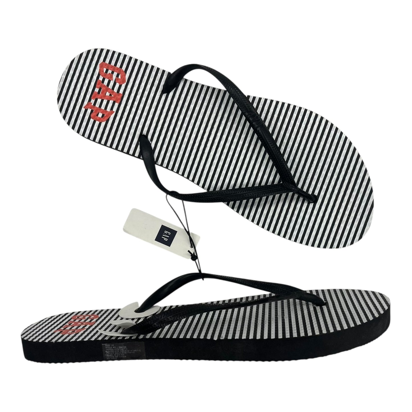 Sandals Flip Flops By Gap In Striped Pattern, Size:10