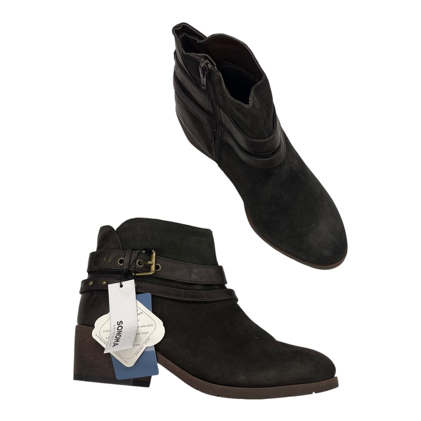 Boots Ankle Flats By Sonoma In Brown, Size:7