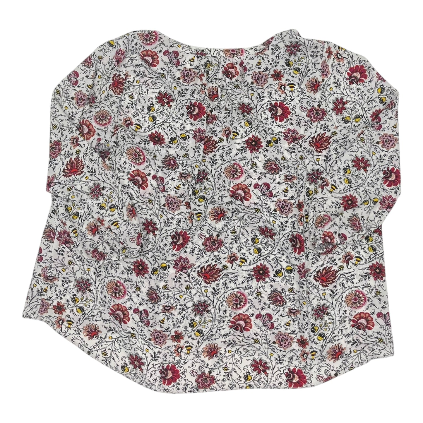 Blouse 3/4 Sleeve By Tahari In White, Size:2X