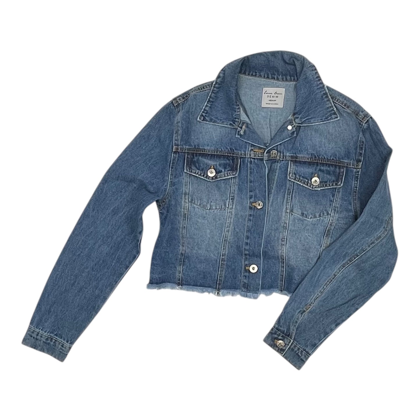 Jacket Denim By Love Tree In Blue Denim, Size:M