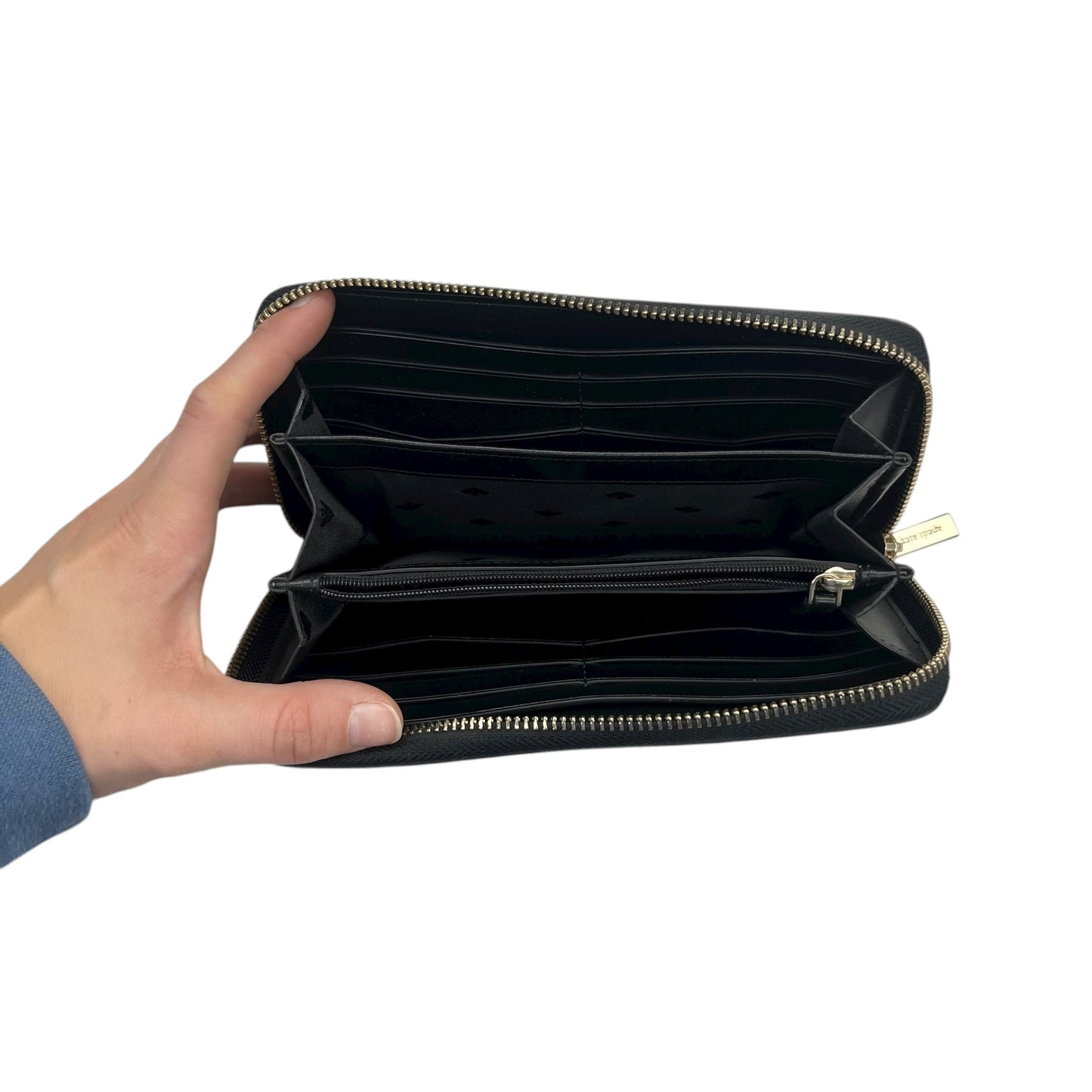 Wallet Designer By Kate Spade In Black & Tan, Size:Large