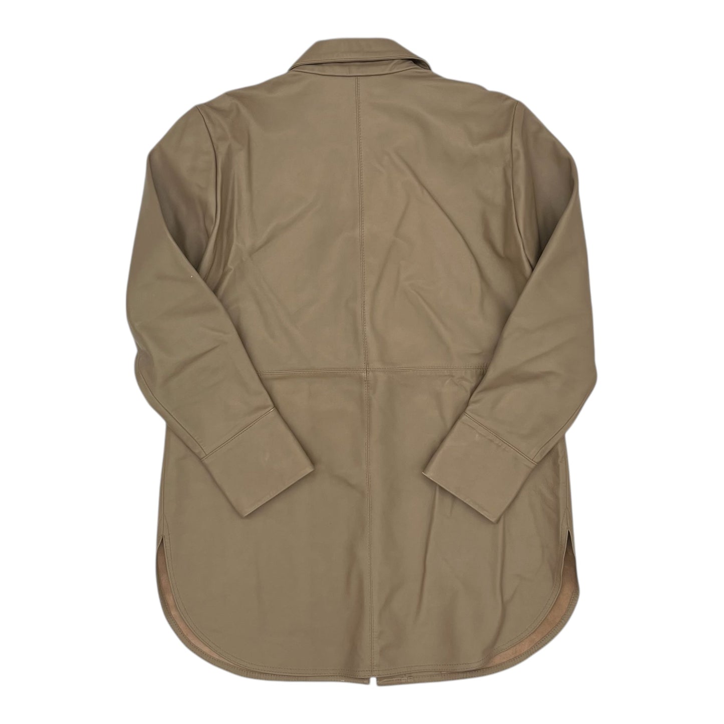 Jacket Leather By Clothes Mentor In Tan, Size:M