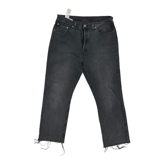 BLACK DENIM JEANS WIDE LEG by LEVIS Size:14