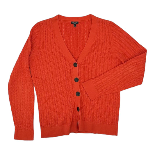 ORANGE SWEATER CARDIGAN by TALBOTS Size:M