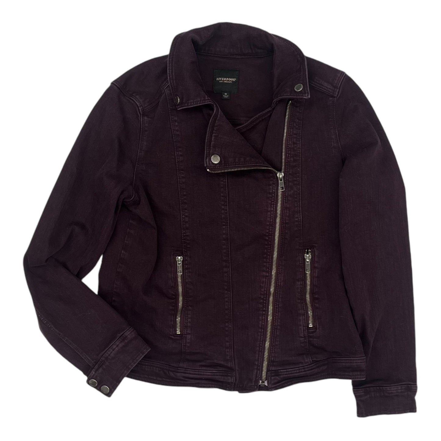 Jacket Denim By Liverpool In Purple Denim, Size:M