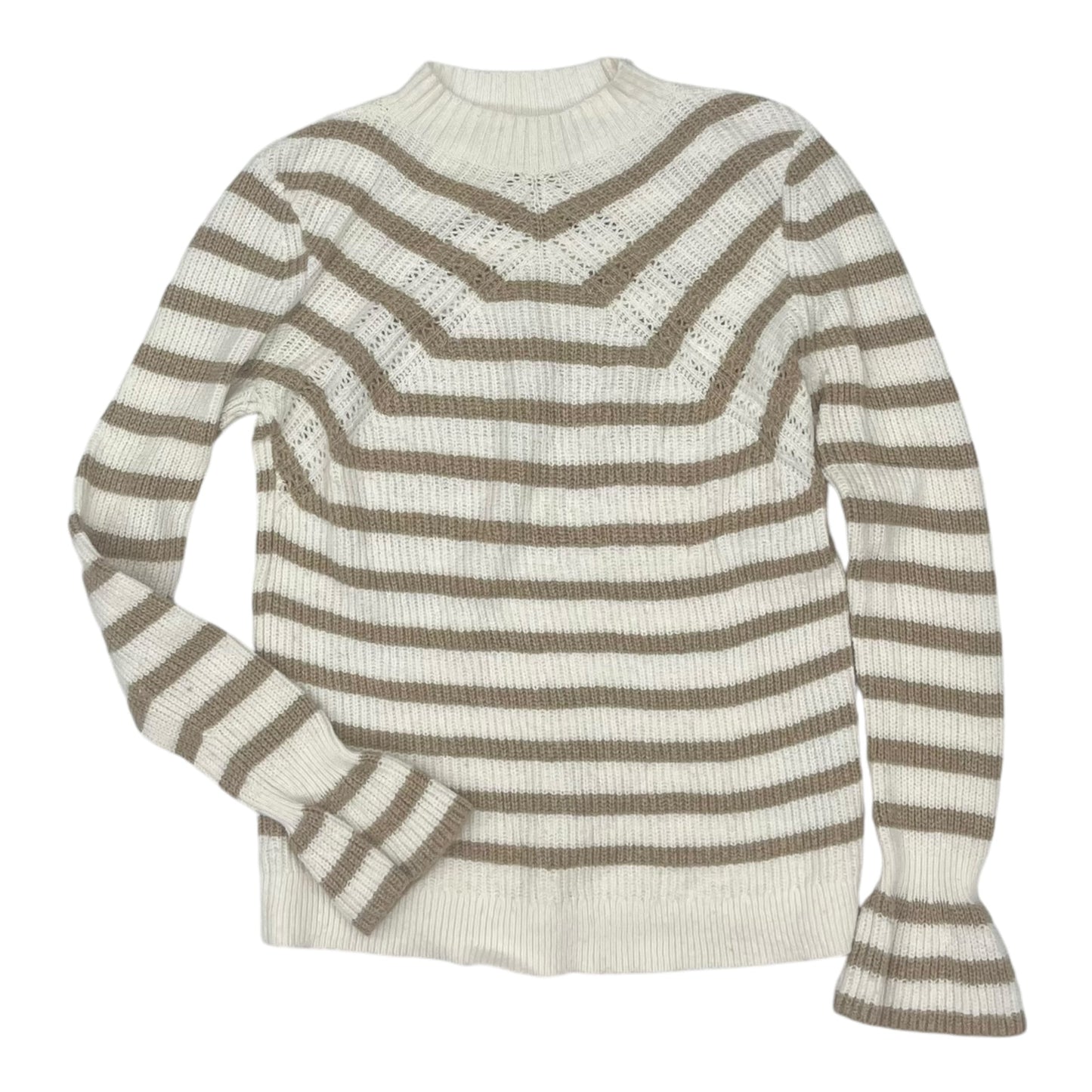 Sweater By Loft In Tan & White, Size:S