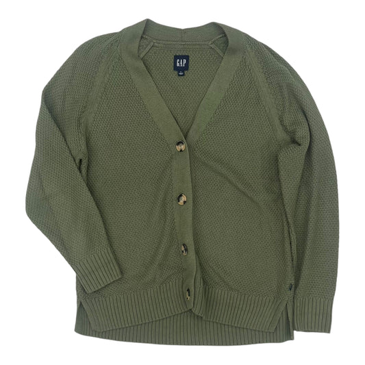 Sweater Cardigan By Gap In Green, Size:L