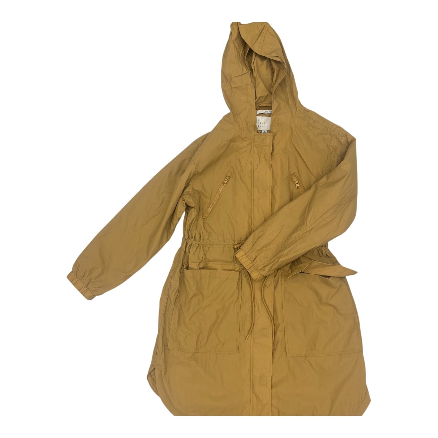 Jacket Windbreaker By A New Day In Tan, Size:L