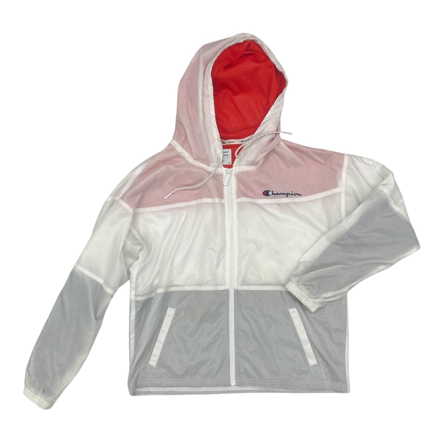 Athletic Jacket By Champion In White, Size:M