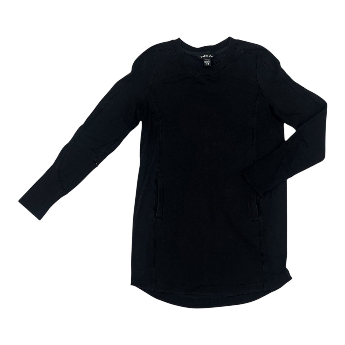 Athletic Top Ls Crewneck By Athleta In Black, Size:Xs