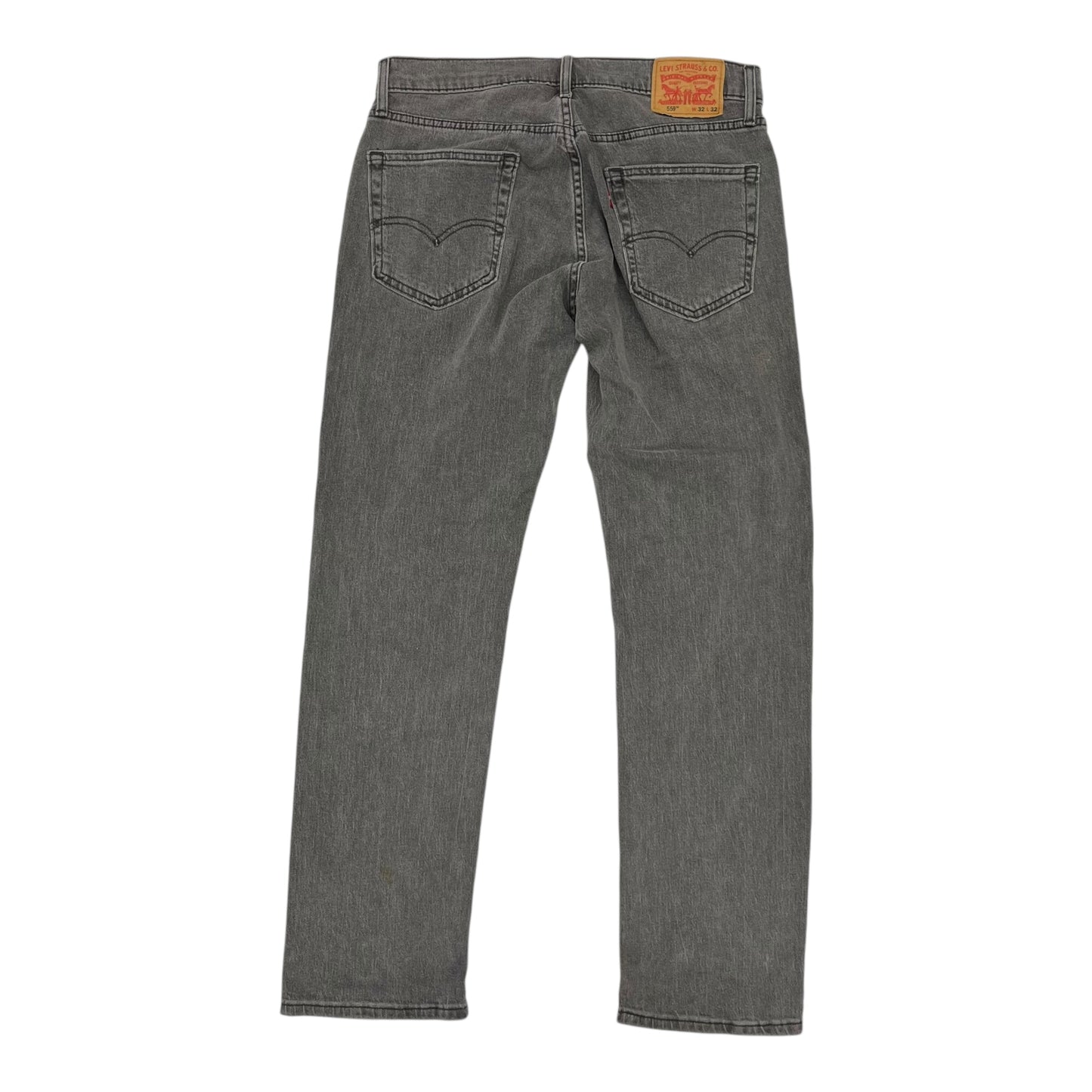 Jeans Straight By Levis In Black Denim, Size:14