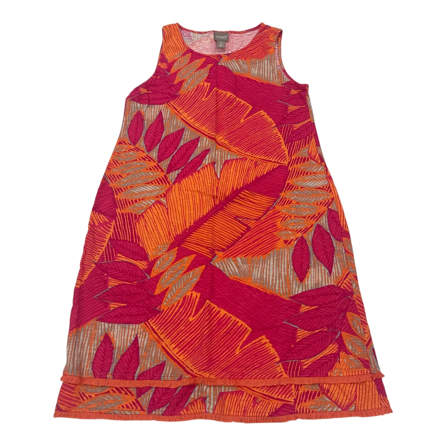 Dress Casual Short By Chicos In Orange & Pink, Size:S