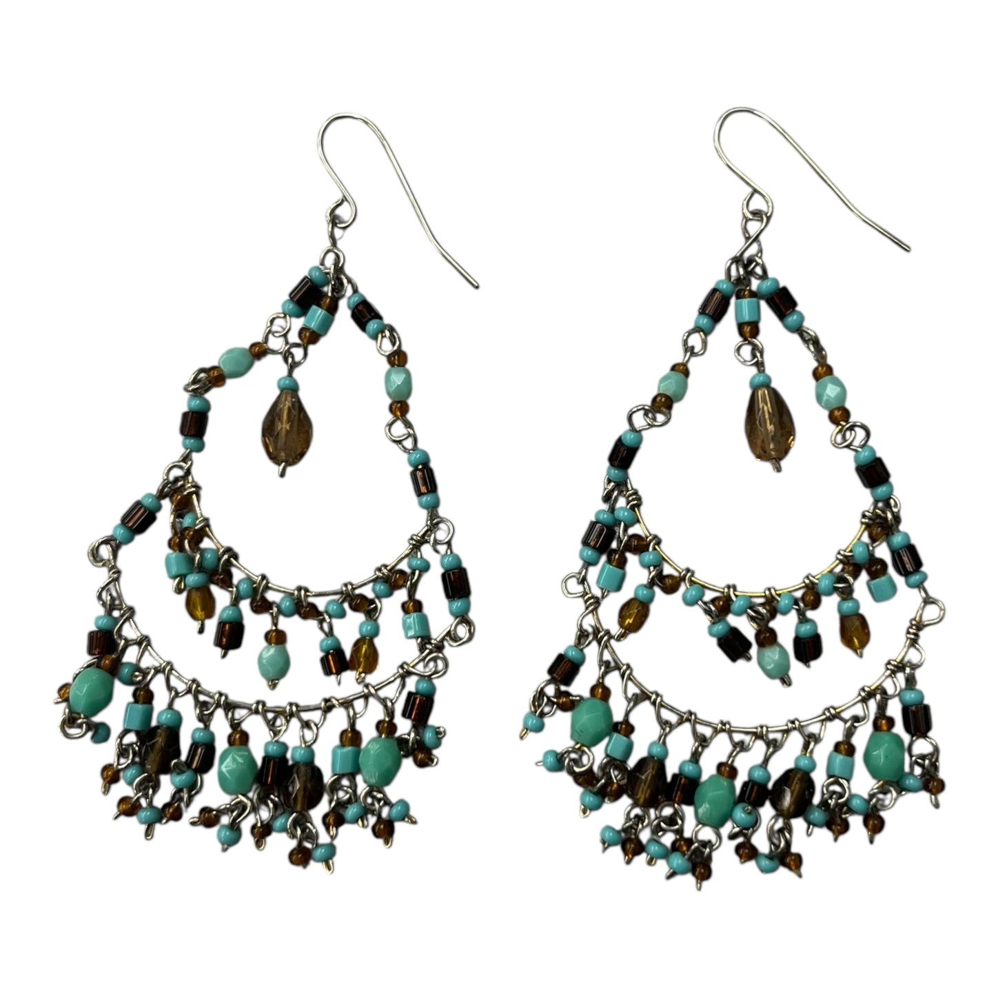 Earrings Dangle/Drop By Cme In Blue & Brown