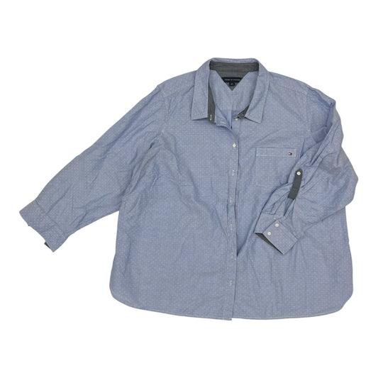 TOP LS by TOMMY HILFIGER In BLUE, Size: 2X