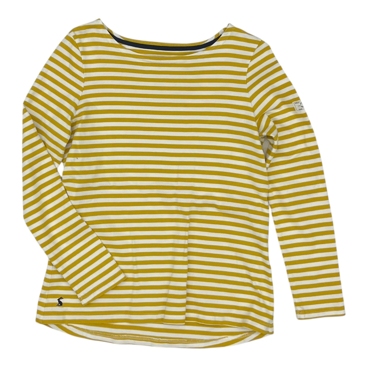 Top Ls By Joules In White & Yellow, Size:M