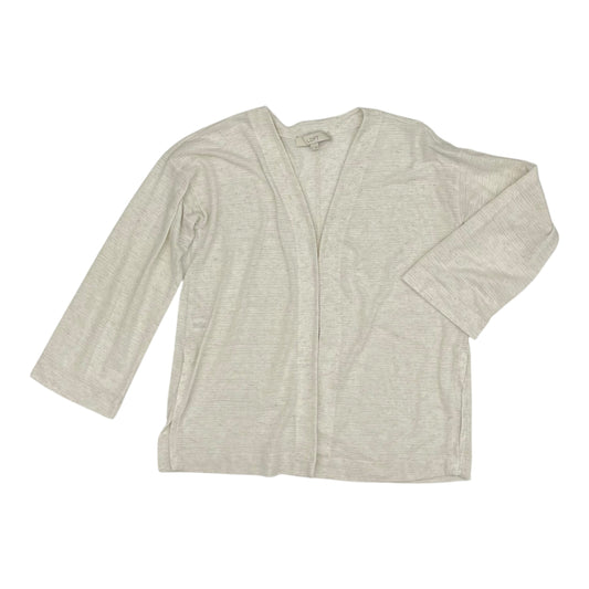 Cardigan By Loft In Cream, Size:S